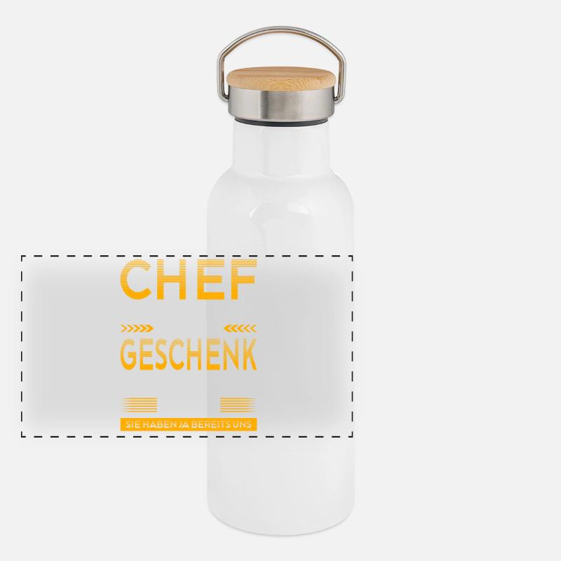 Chef Abschied Geschenke Abschiedsgeschenk Panorama Thermosflasche mit Bambusdeckel