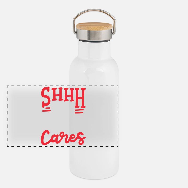 sarkastischer Humor Sarkasmus Panorama Thermosflasche mit Bambusdeckel