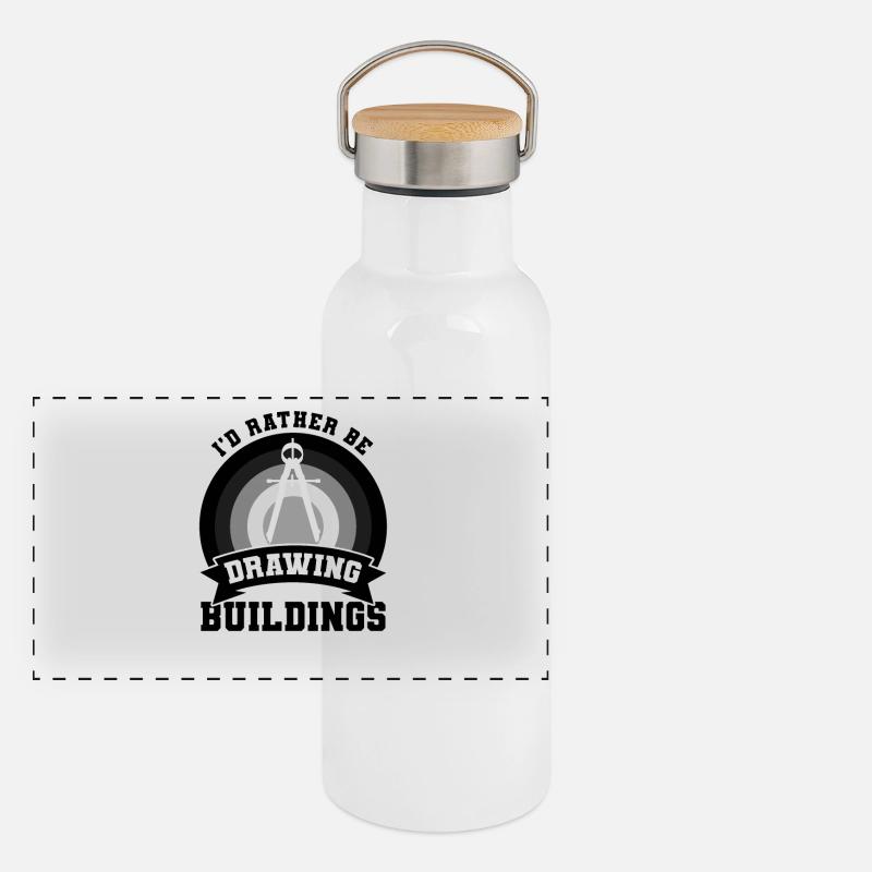 Architectes Witz Gourde isotherme avec bouchon en bambou