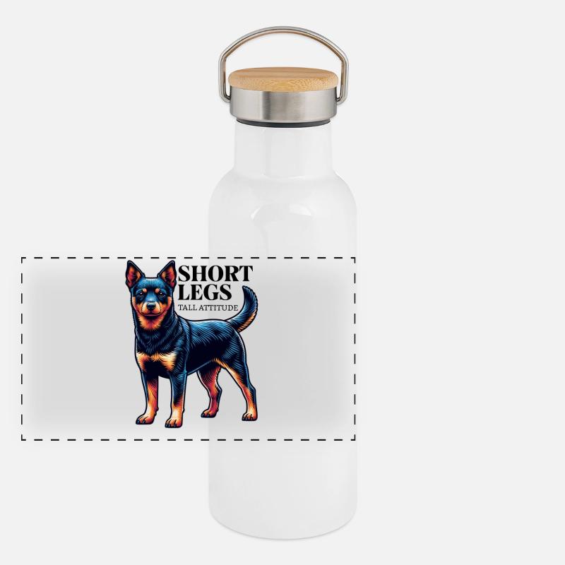Lancashire talon jambes courtes dire idée cadeau Gourde isotherme avec bouchon en bambou