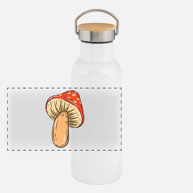 Gourde isotherme avec bouchon en bambou