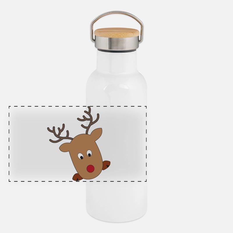 Gourde isotherme avec bouchon en bambou