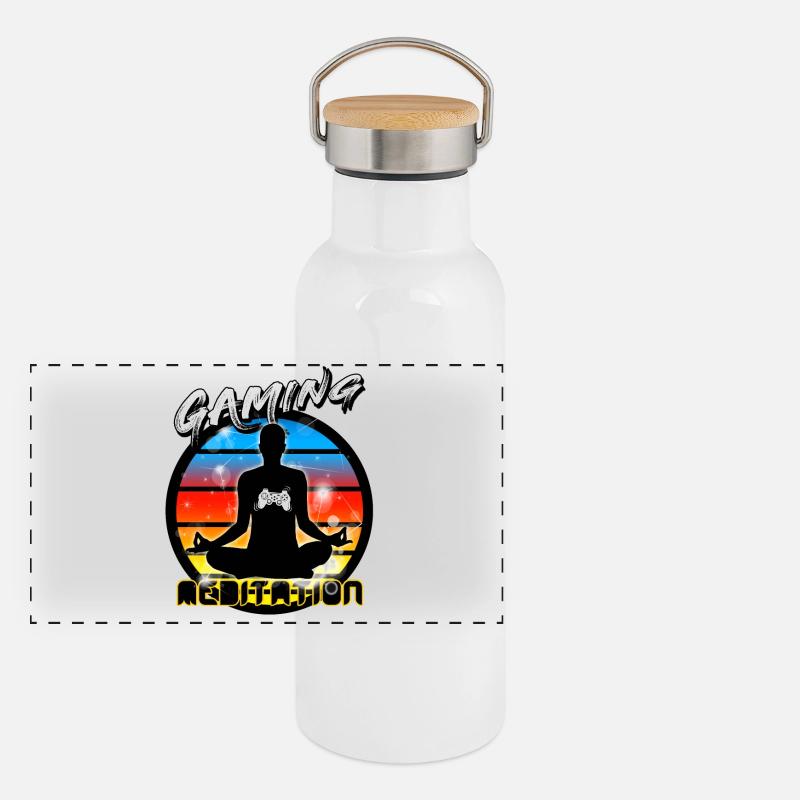 Panorama Thermosflasche mit Bambusdeckel