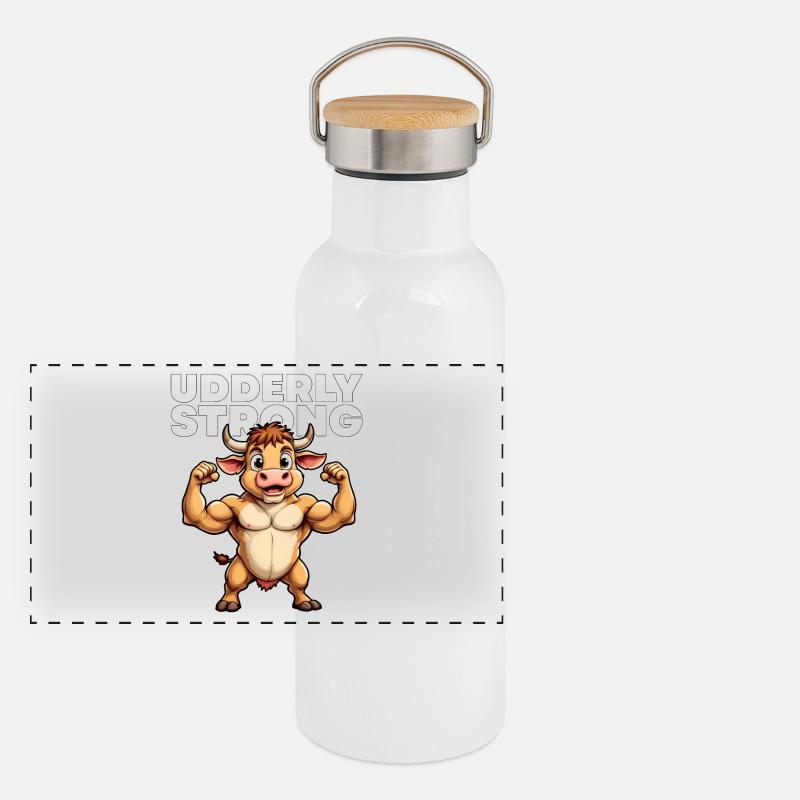 UDDERLY STRONG Panoramic Thermal Bottle with Bamboo Lid