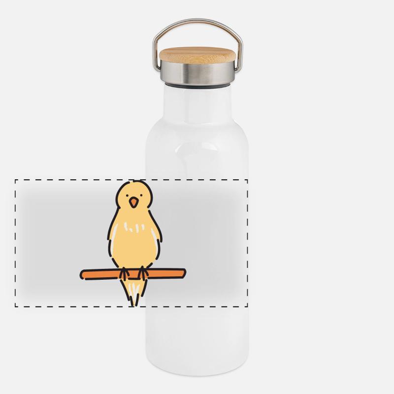 Canari mélodique Gourde isotherme avec bouchon en bambou
