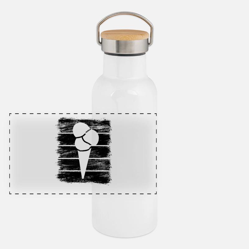 Cornet de crème glacée Gourde isotherme avec bouchon en bambou