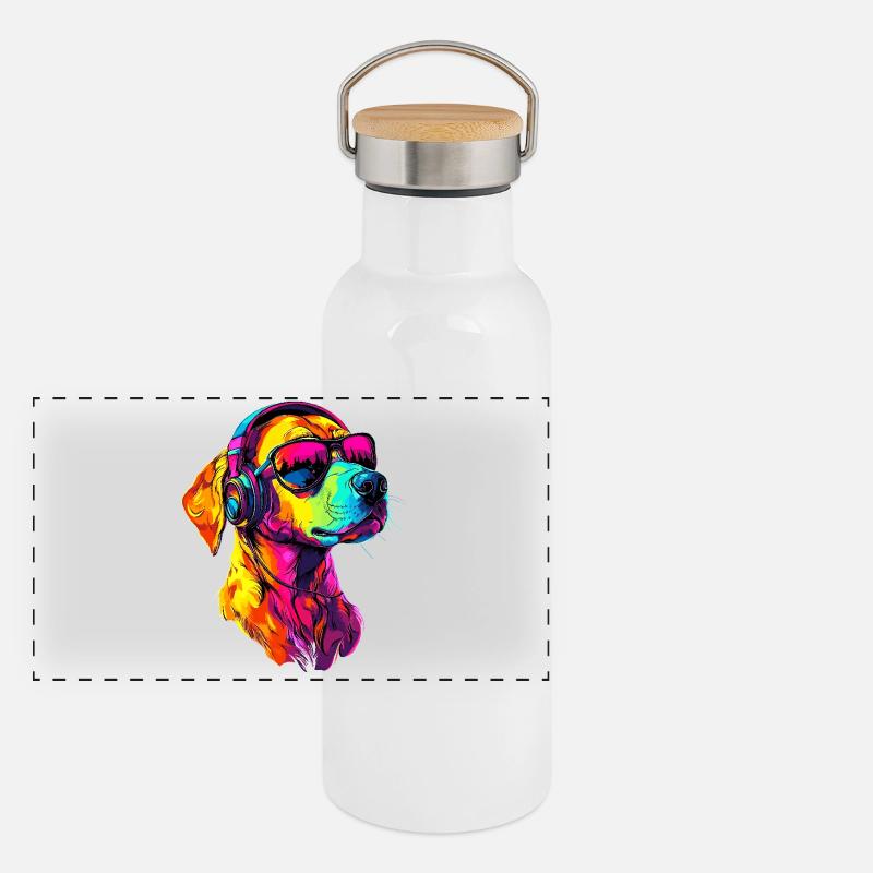 Rhodesian Ridgeback chasse chien chiens Pride Ridgeback Gourde isotherme avec bouchon en bambou