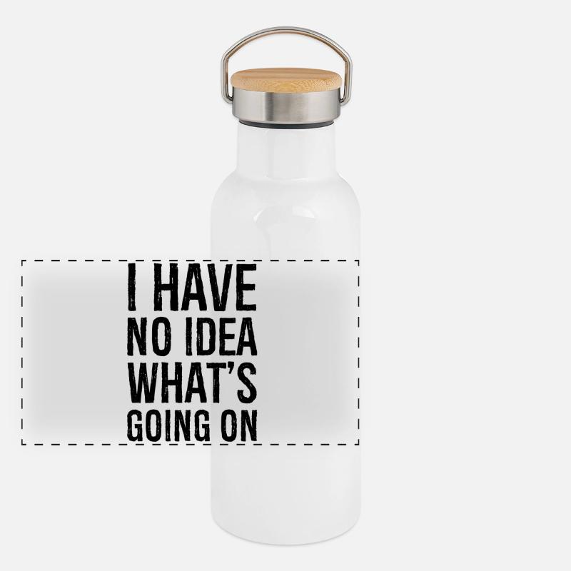 I have no Idea what's going on Panorama Thermosflasche mit Bambusdeckel