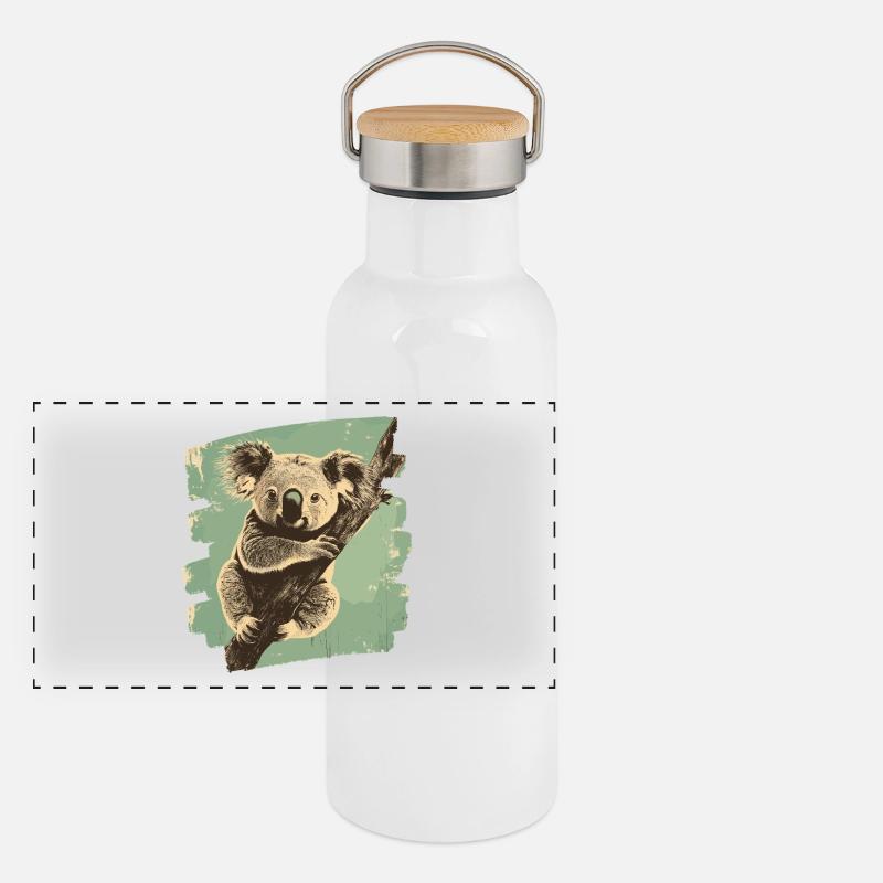 Koala Panoramic Thermal Bottle with Bamboo Lid