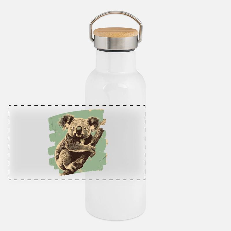 Koala Bear Panoramic Thermal Bottle with Bamboo Lid
