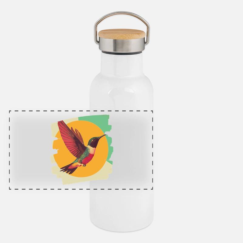 Hummingbird Panoramic Thermal Bottle with Bamboo Lid