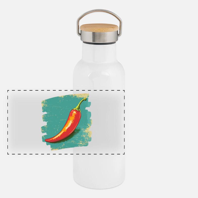 Piment Gourde isotherme avec bouchon en bambou