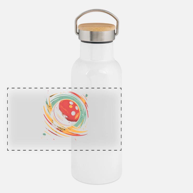 Panorama Thermosflasche mit Bambusdeckel