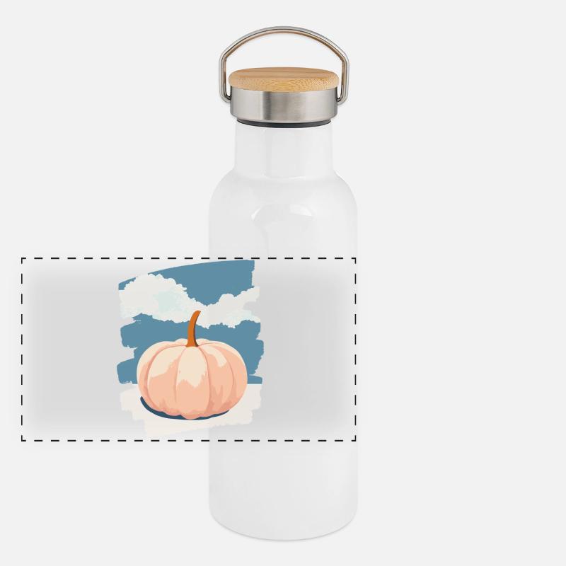 Kürbis Panorama Thermosflasche mit Bambusdeckel