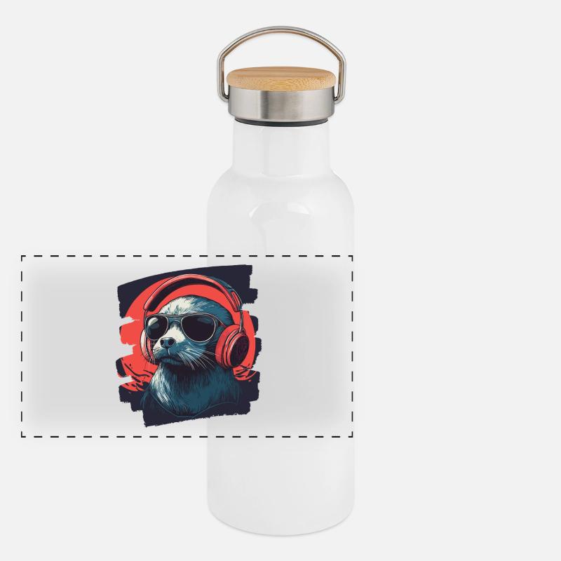 Robbe Panorama Thermosflasche mit Bambusdeckel