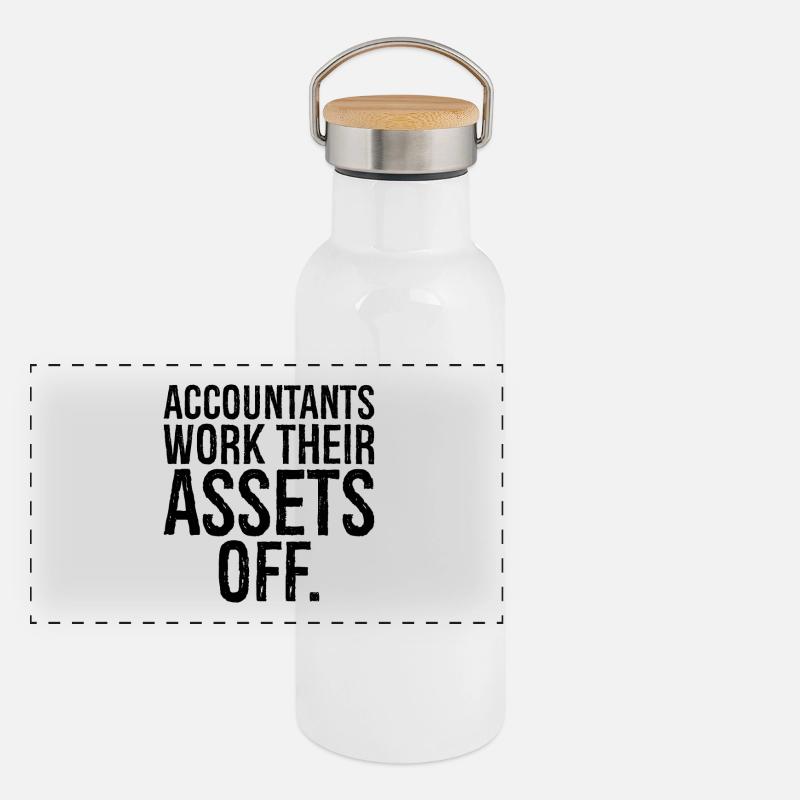 Les comptables se débarrassent de leurs actifs Gourde isotherme avec bouchon en bambou