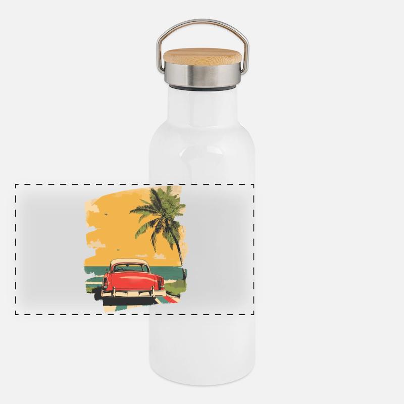Été Gourde isotherme avec bouchon en bambou