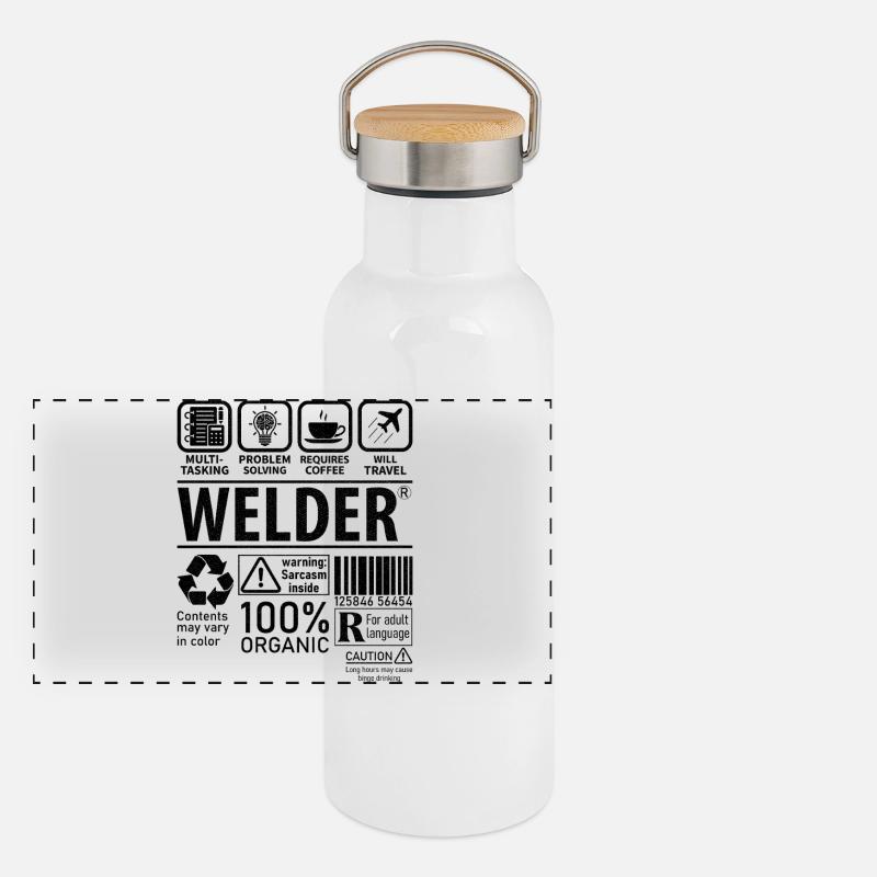 La résolution de problèmes multitâches du soudeur nécessite Gourde isotherme avec bouchon en bambou