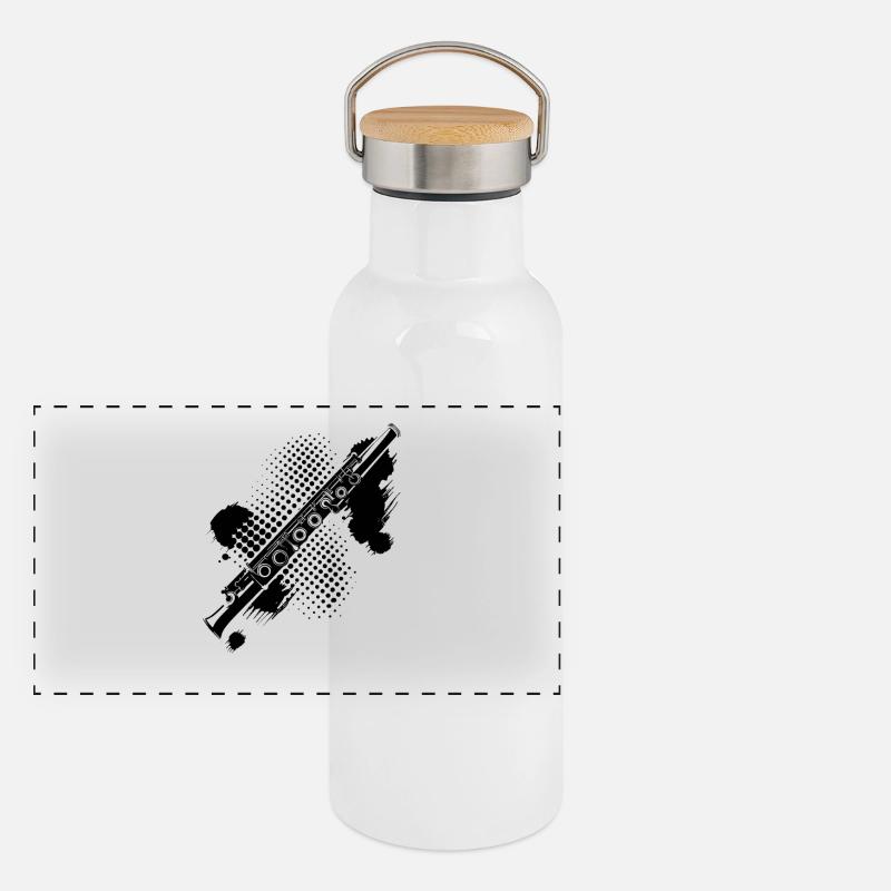 Flûte Splash Gourde isotherme avec bouchon en bambou