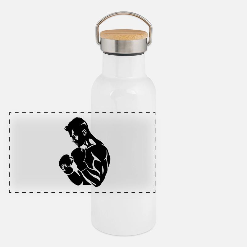 Boxer Panorama Thermosflasche mit Bambusdeckel