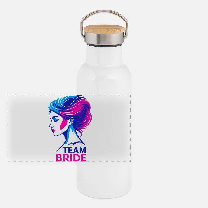 Team Bride Panorama Thermosflasche mit Bambusdeckel