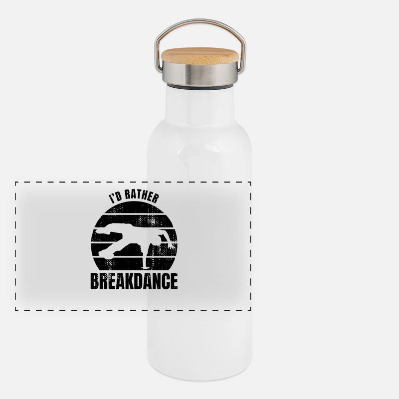 Phrase breakdancer Gourde isotherme avec bouchon en bambou