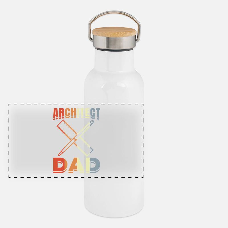 Architecte Père Gourde isotherme avec bouchon en bambou