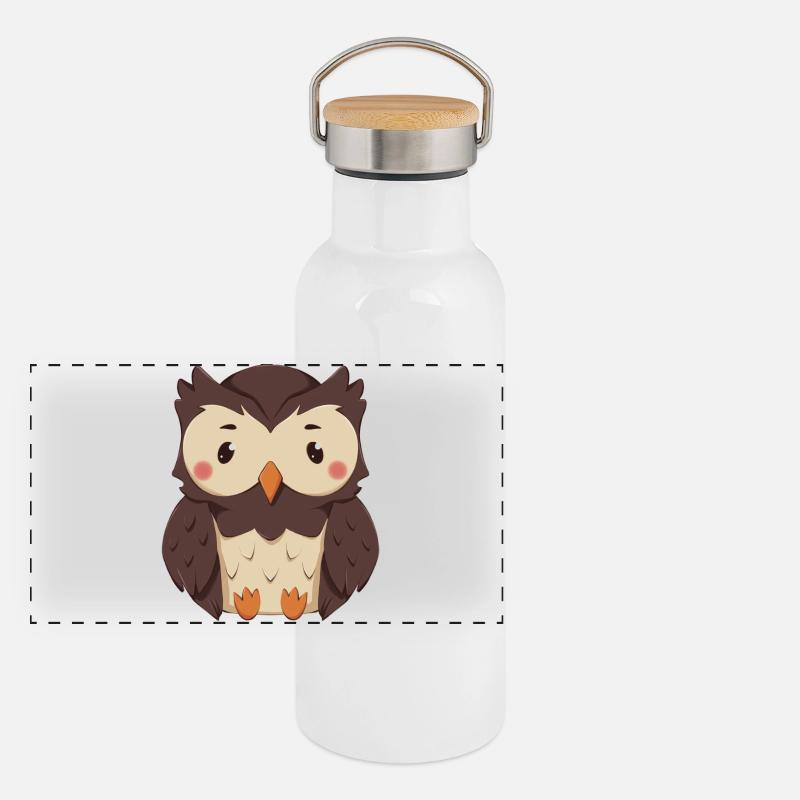 Panorama Thermosflasche mit Bambusdeckel