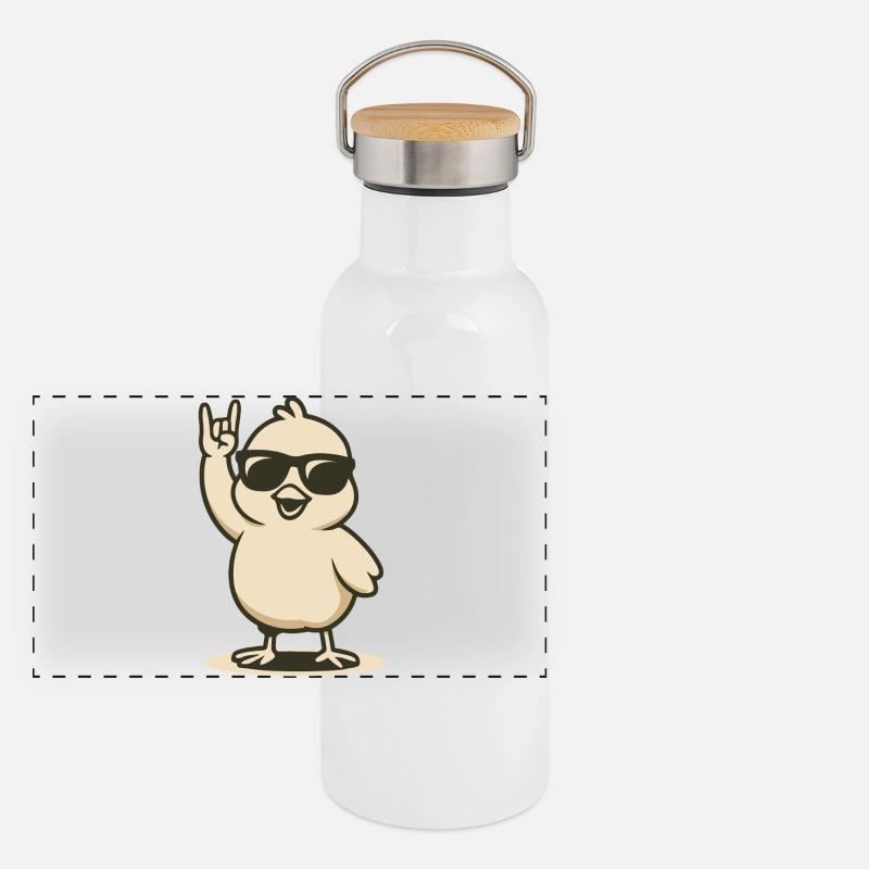 Chick'n'Roll Panoramic Thermal Bottle with Bamboo Lid
