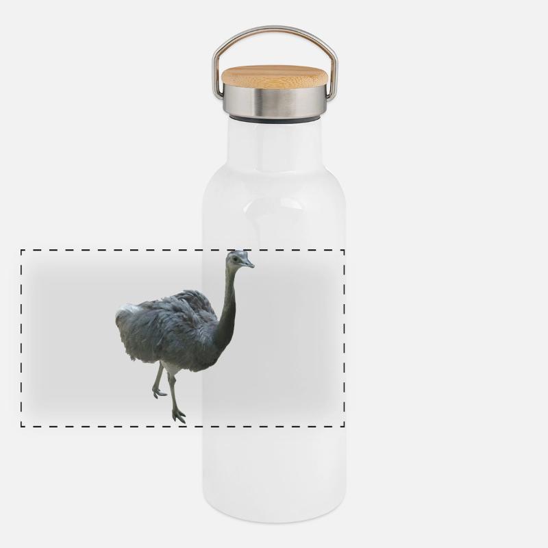 Bird Nandu Panoramic Thermal Bottle with Bamboo Lid
