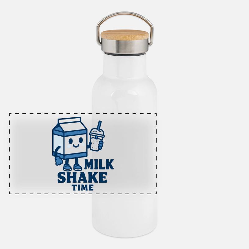 Milk Shake Panorama Thermosflasche mit Bambusdeckel