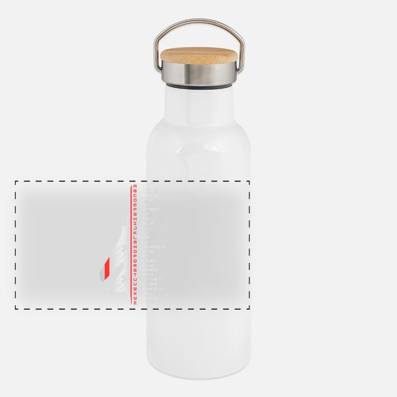 Panorama Thermosflasche mit Bambusdeckel