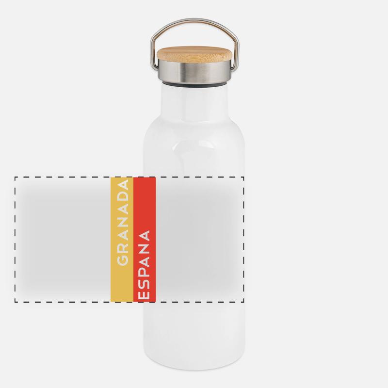 Granada Panorama Thermosflasche mit Bambusdeckel