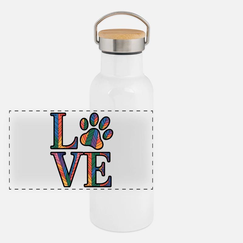 Panorama Thermosflasche mit Bambusdeckel