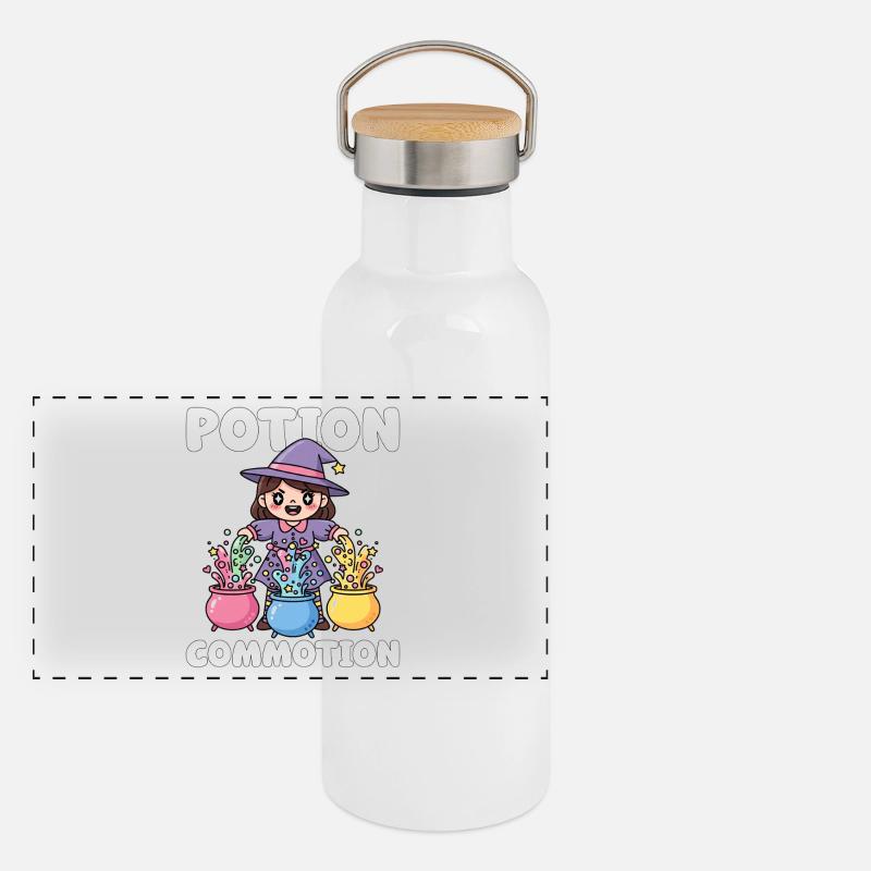 POTION COMMOTION - WITCH HALLOWEEN Panoramic Thermal Bottle with Bamboo Lid
