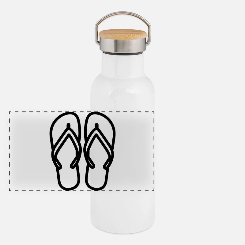 Tongs Gourde isotherme avec bouchon en bambou