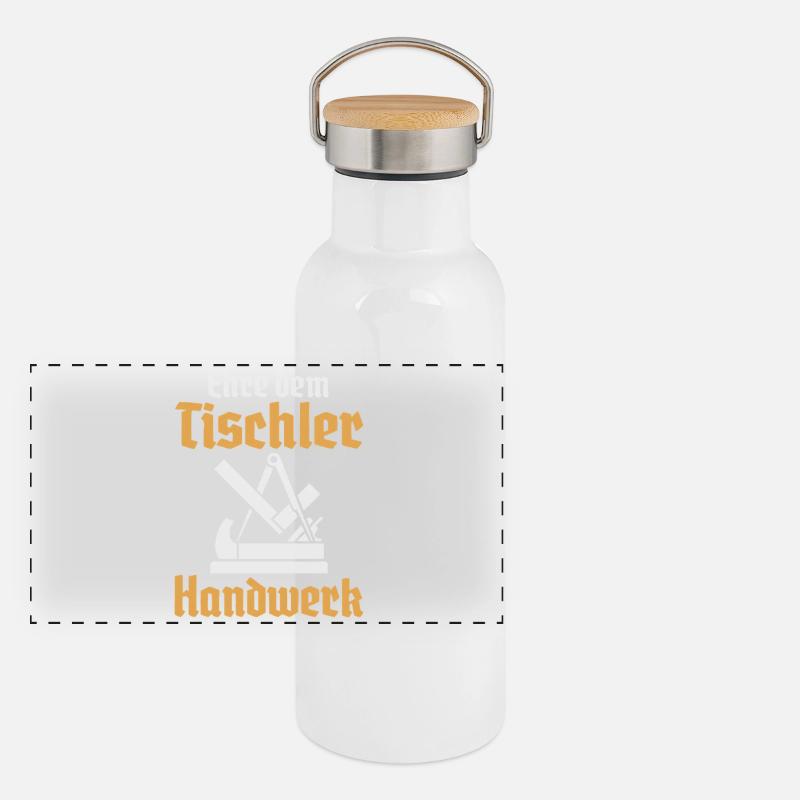 Carpenter Crafts Guild Sign Guild Panoramic Thermal Bottle with Bamboo Lid