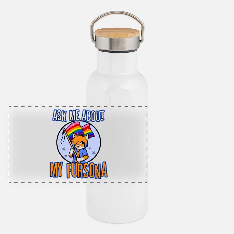 Posez-moi des questions sur mon Fursona Gourde isotherme avec bouchon en bambou