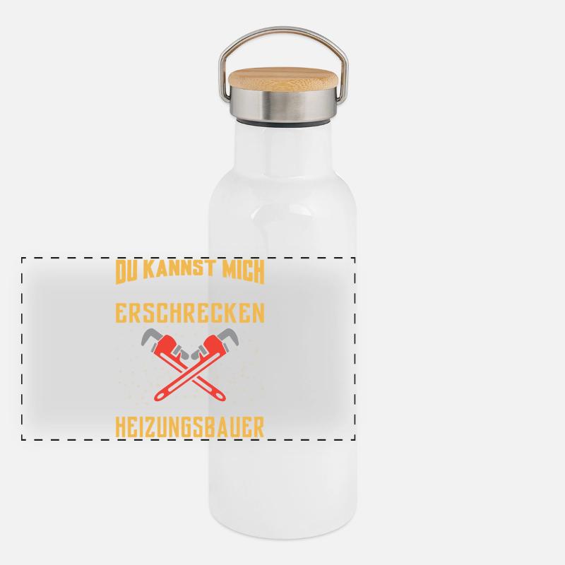 Heating engineer Heating construction Panoramic Thermal Bottle with Bamboo Lid