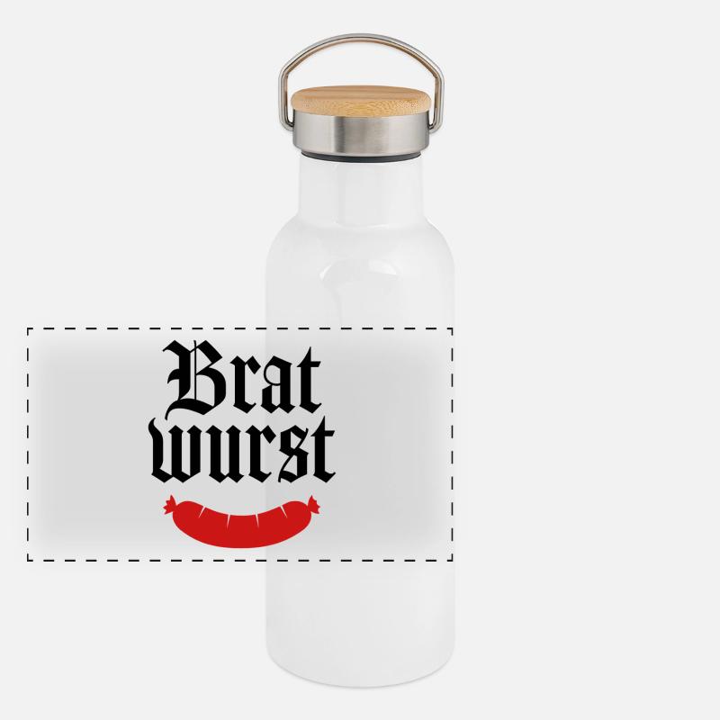 BratWurst Panoramic Thermal Bottle with Bamboo Lid