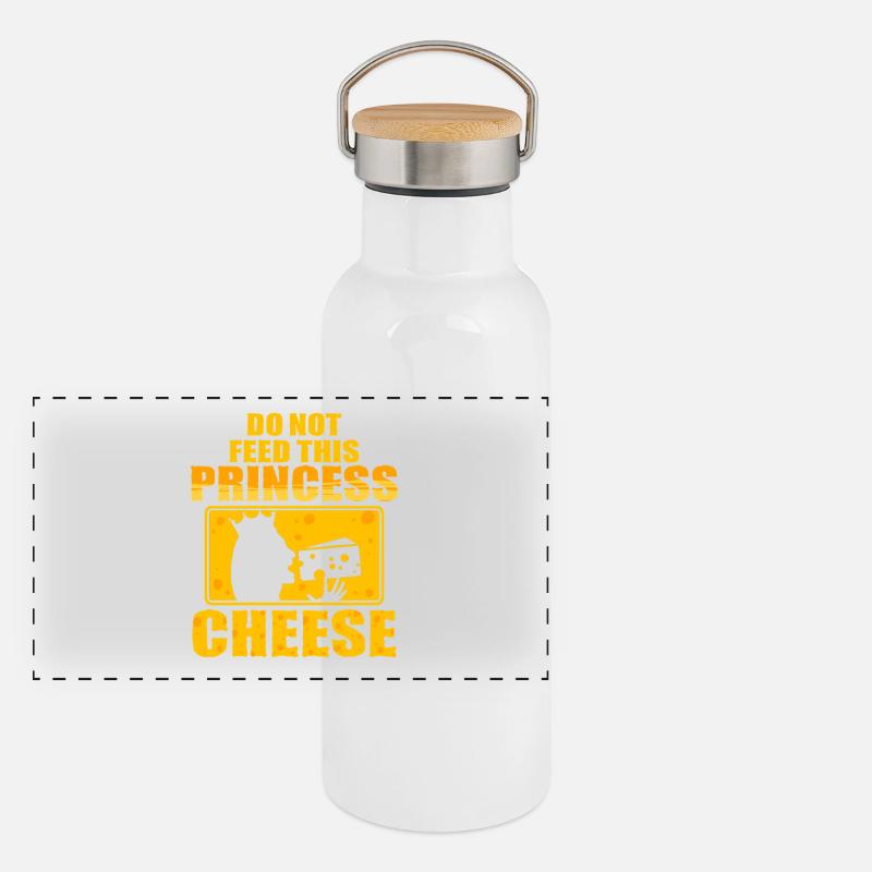 Lactose Intolerant Do Not Feed This Princess Cheese Panoramic Thermal Bottle with Bamboo Lid