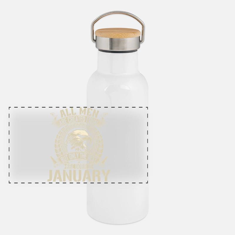 Januar Eagle Unity Motiv Panorama Thermosflasche mit Bambusdeckel