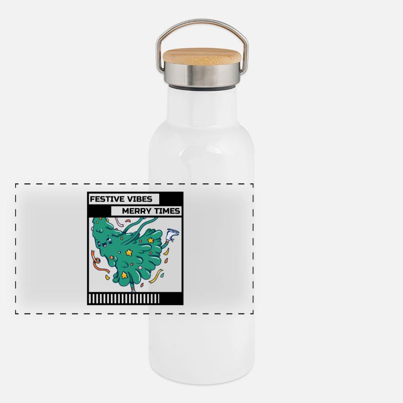 Dream Work Achieve Motivation Personal Success Panoramic Thermal Bottle with Bamboo Lid