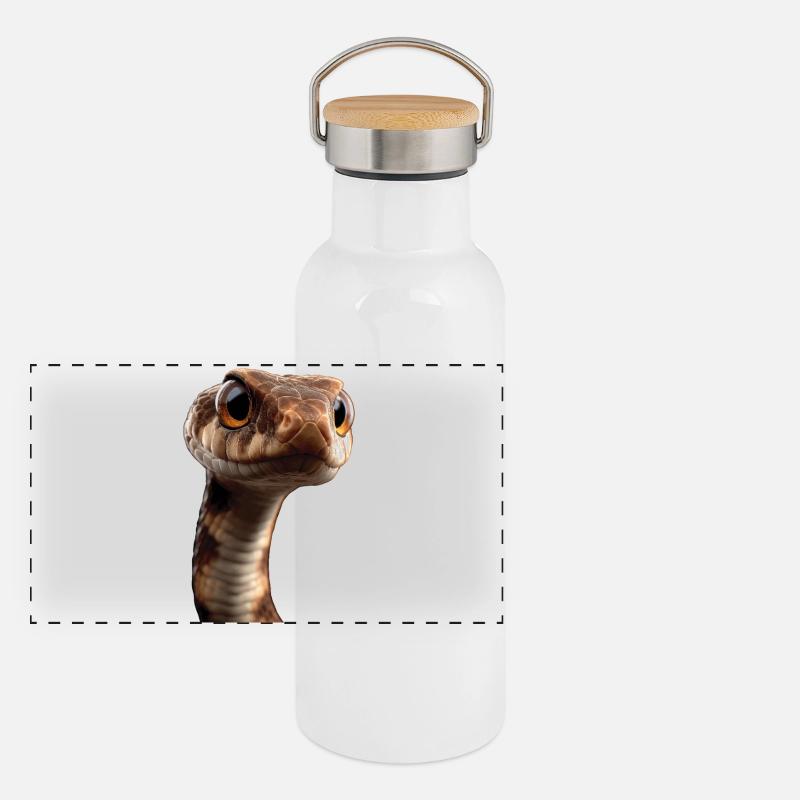 serpent, python, cobra, serpent à sonnettes, serpents Gourde isotherme avec bouchon en bambou