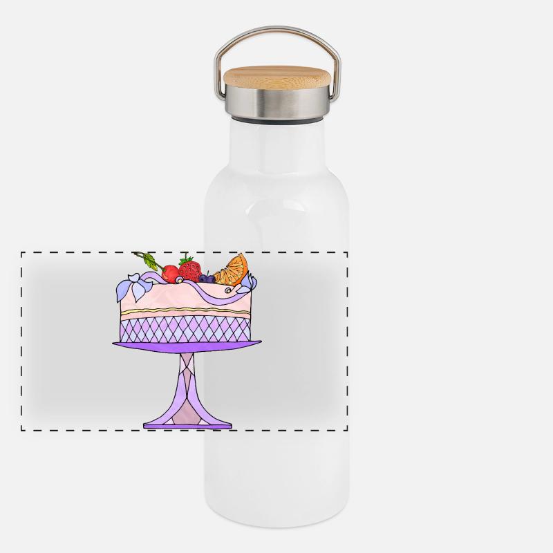 Kuchen Panorama Thermosflasche mit Bambusdeckel