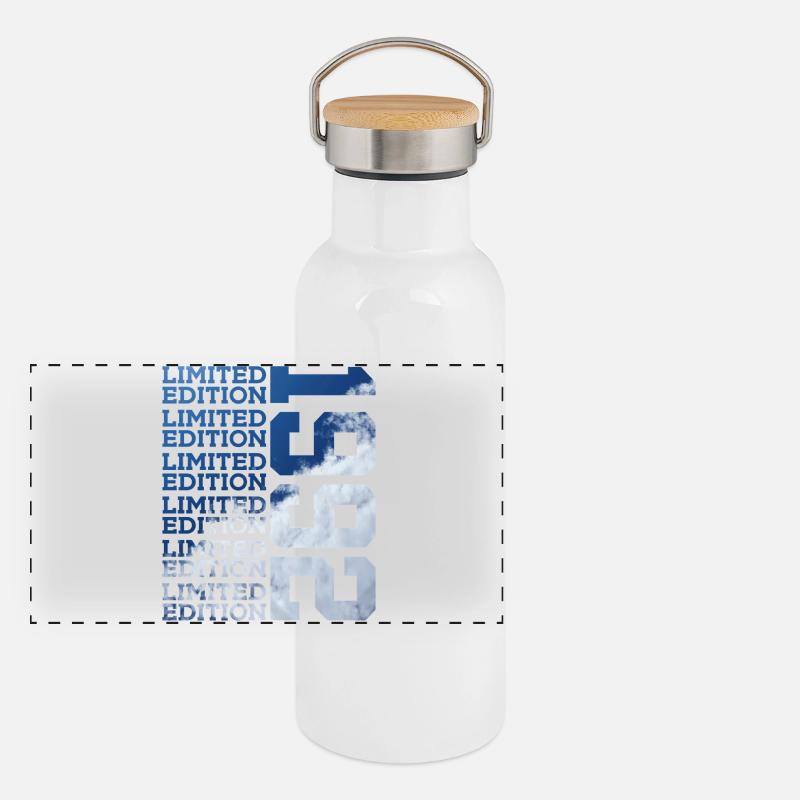 34 ANS ÉDITION LIMITÉE 1992 34E ANNIVERSAIRE Gourde isotherme avec bouchon en bambou