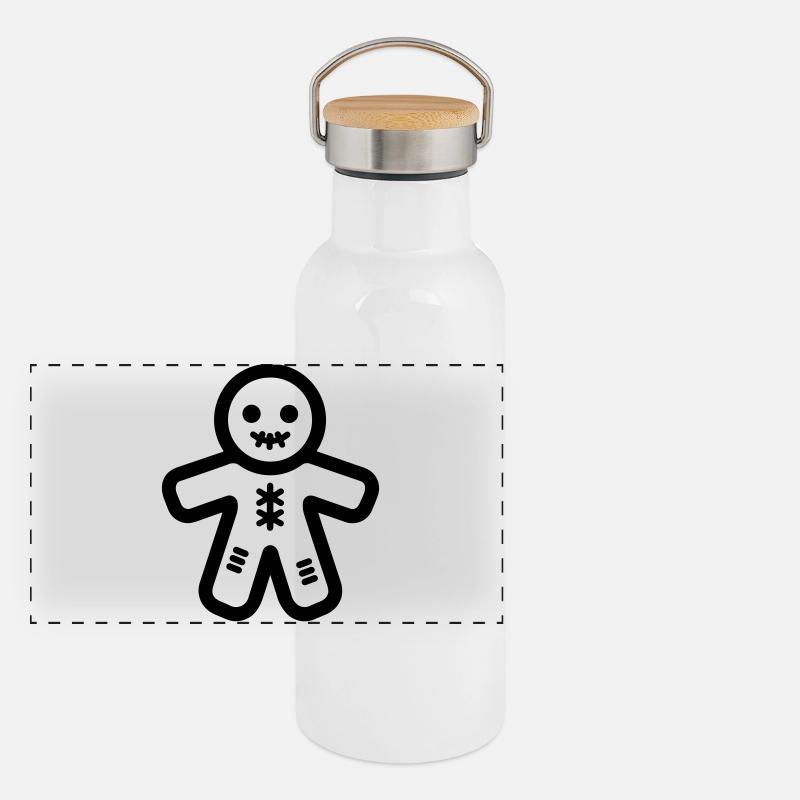 Poupée Vaudou Gourde isotherme avec bouchon en bambou