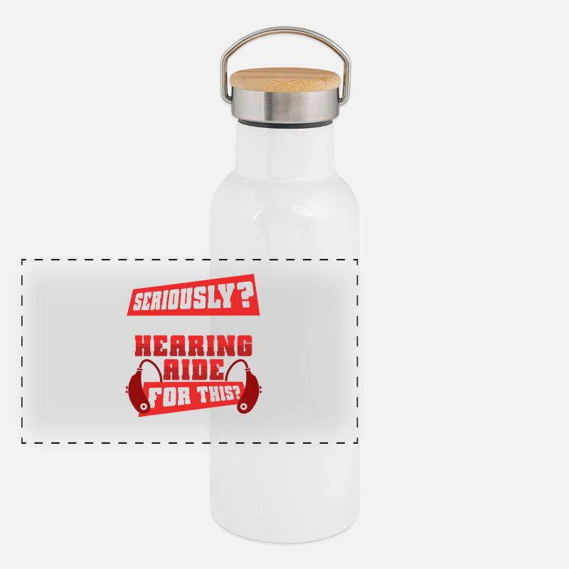 Deaf Deaf Hearing Impairment Panoramic Thermal Bottle with Bamboo Lid