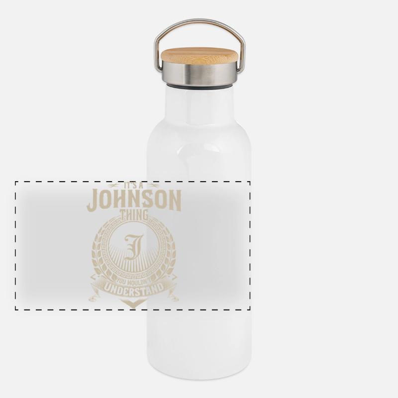 Johnson Thing Crest Tee Panoramic Thermal Bottle with Bamboo Lid