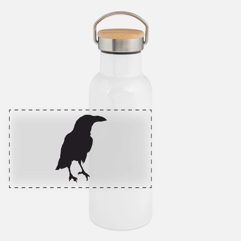 Crow IV Gourde isotherme avec bouchon en bambou